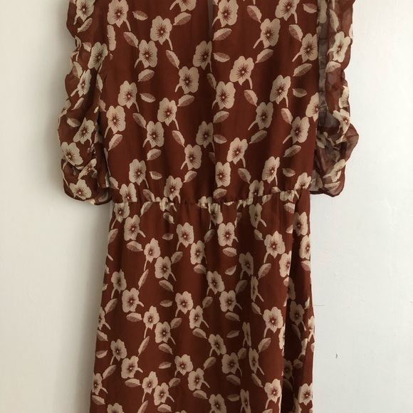 Madewell - Floral Silk Dress - Size 0 - Picture 3 of 4